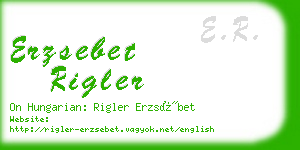 erzsebet rigler business card